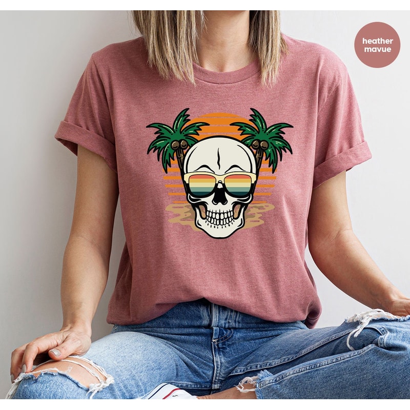 Skeleton Shirt, Funny Skull Shirt, Summer Graphic Tees, Funny T-Shirt, Skull Sweatshirt, Gift for Her, Gift for Him, Skeleton Sweatshirt - 2.jpg