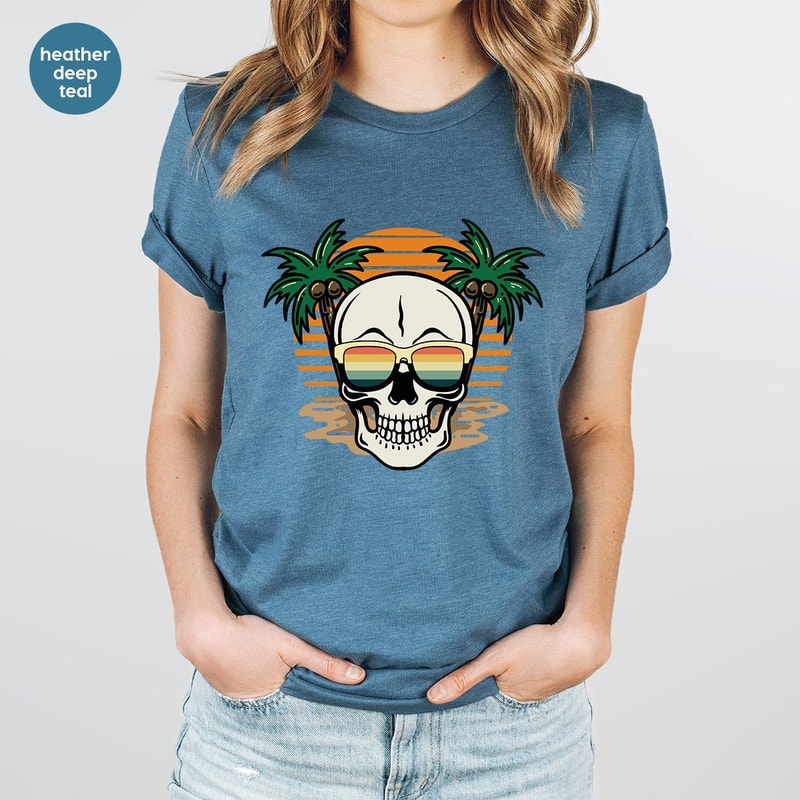 Skeleton Shirt, Funny Skull Shirt, Summer Graphic Tees, Funny T-Shirt, Skull Sweatshirt, Gift for Her, Gift for Him, Skeleton Sweatshirt - 3.jpg