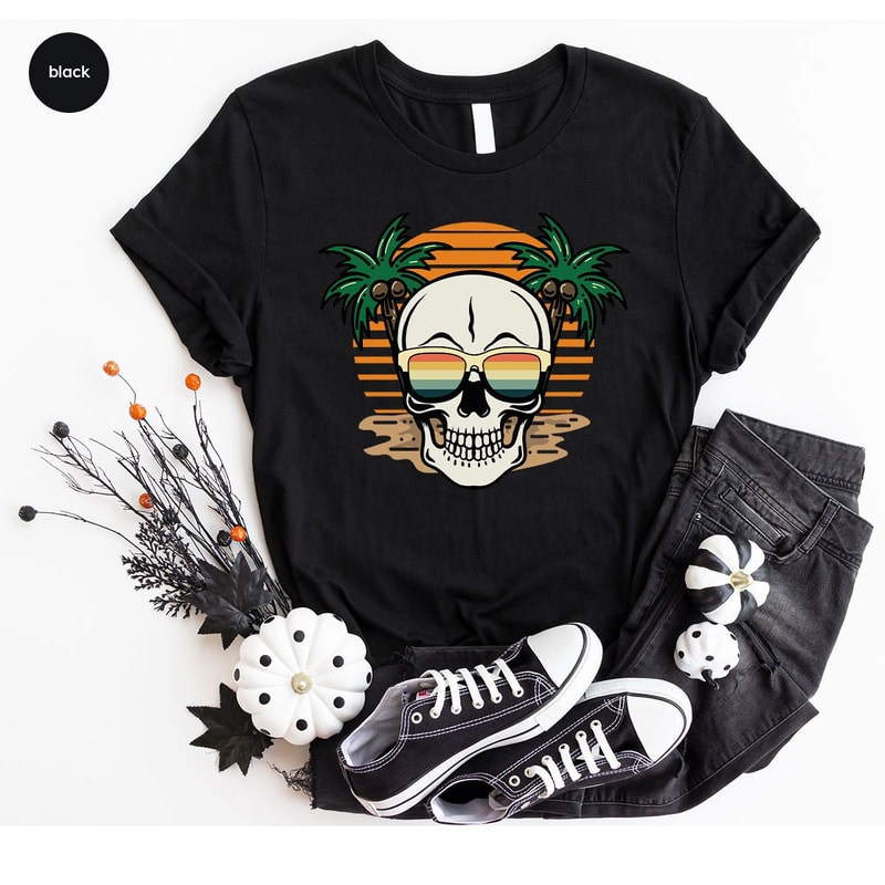 Skeleton Shirt, Funny Skull Shirt, Summer Graphic Tees, Funny T-Shirt, Skull Sweatshirt, Gift for Her, Gift for Him, Skeleton Sweatshirt - 6.jpg