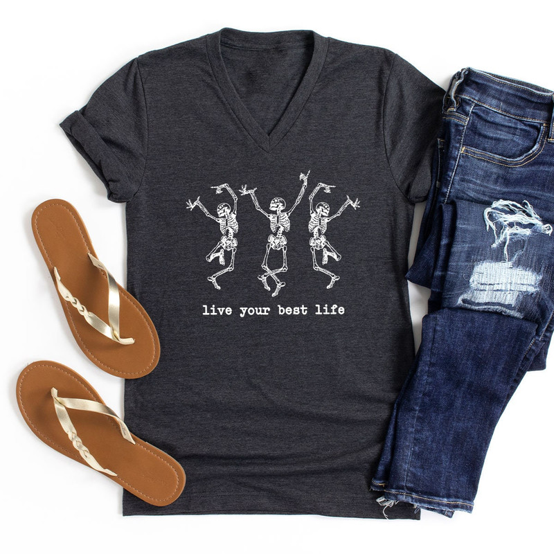 Skeleton T Shirt, Spooky Season, Halloween T Shirt, Inspirational Shirt, Autumn Shirt, Halloween Skeleton, Halloween Party Shirt, Fall Shirt - 8.jpg