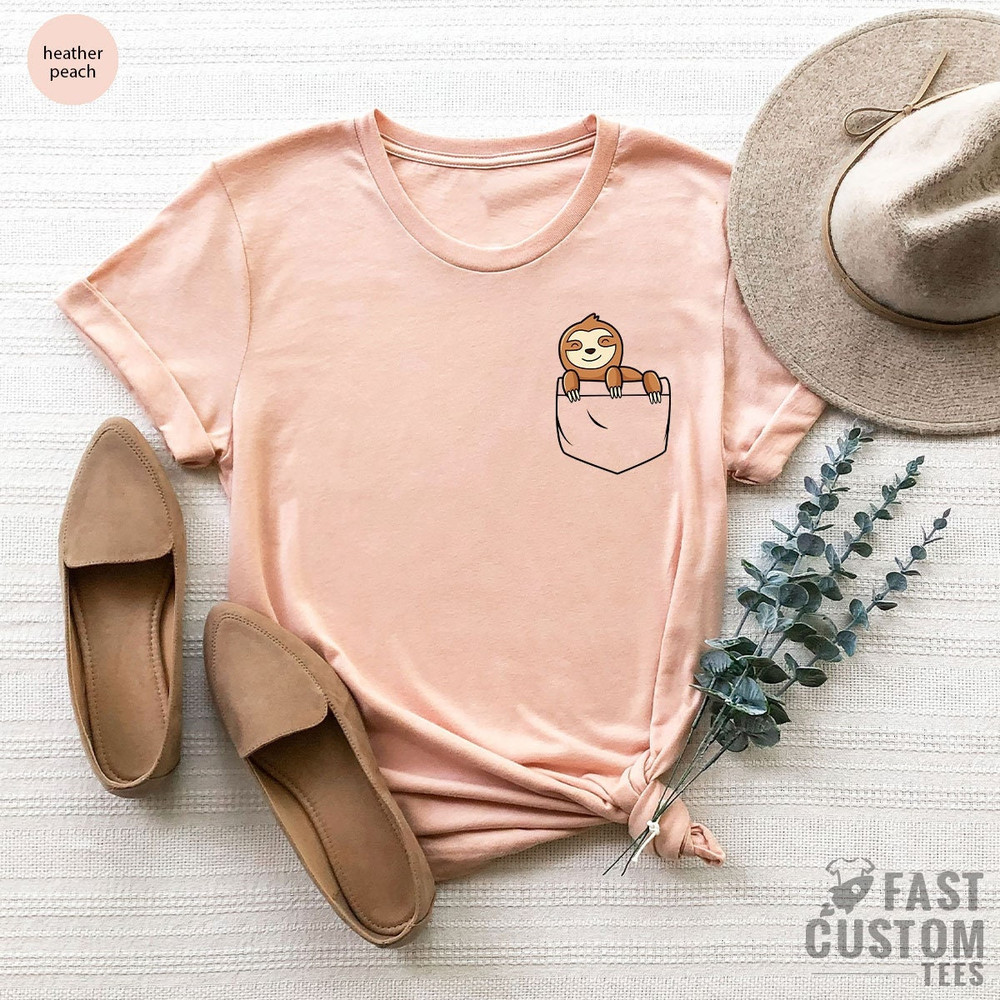 Sloth Gifts, Sloth Shirt, Pocket Sloth Shirt, Sloth Gift, Shirts for Women, Sloth Birthday, Sloth Baby Shower, Pocket Sloth Toddler Tee - 2.jpg