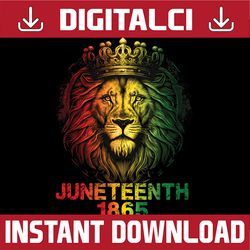 1865 juneteenth celebrate lion african american freedom day png, rasta lion juneteenth, digital download