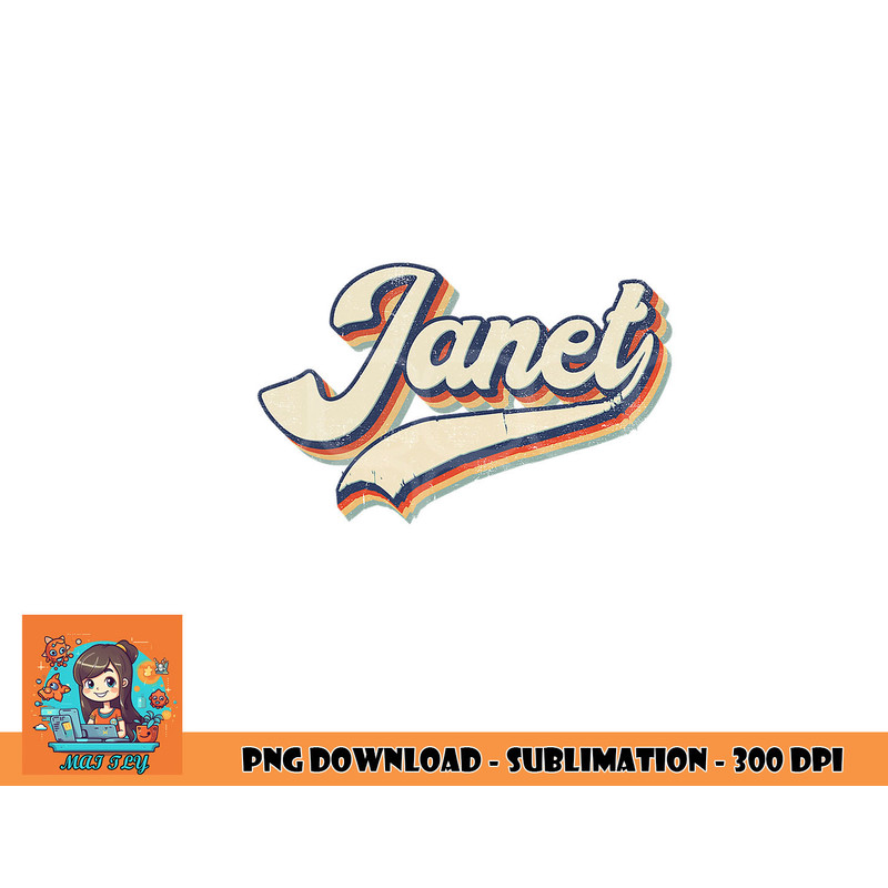 Vintage Janet Retro First Name Personalized 1970s Love Janet png, digital download copy.jpg