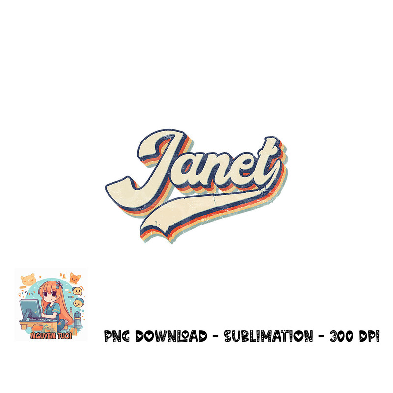 Vintage Janet Retro First Name Personalized 1970s Love Janet png, digital download.pngVintage Janet Retro First Name Personalized 1970s Love Janet png, digital