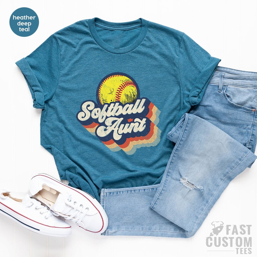 Softball Aunt T-Shirt, Retro Softball Aunt Shirt, Softball Shirt, Softball Aunt, Mother's Day Shirt, Softball Tee, Aunt Shirt, Mother's Day - 3.jpg
