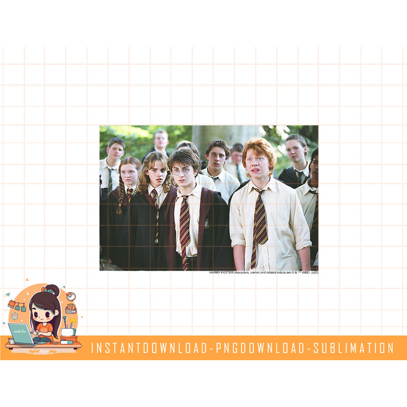 Harry Potter Ron Weasley Hermione Granger Class Group Shot png, sublimate, digital download.jpg