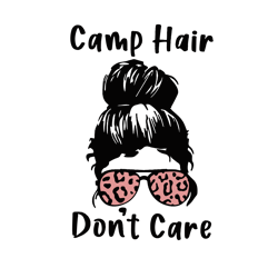 camping hair don't care messy bun cut files