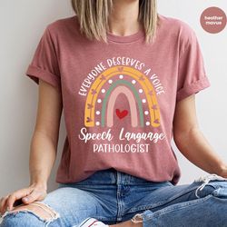 speech language pathologist gift, speech therapist t-shirts, speech therapy vneck tshirt, speech language pathology, rai