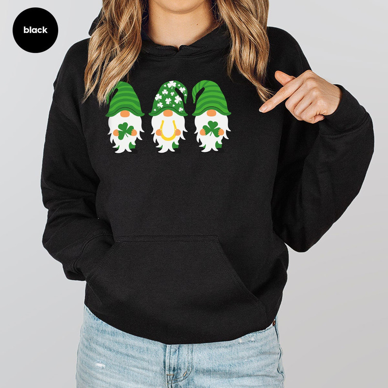 St Patricks Day Gnomes Long Sleeve Shirt, Cute St Patricks Day Hoodies and Sweaters, Vintage Sweatshirt, Gifts for Her, Graphic Hoodie - 4.jpg