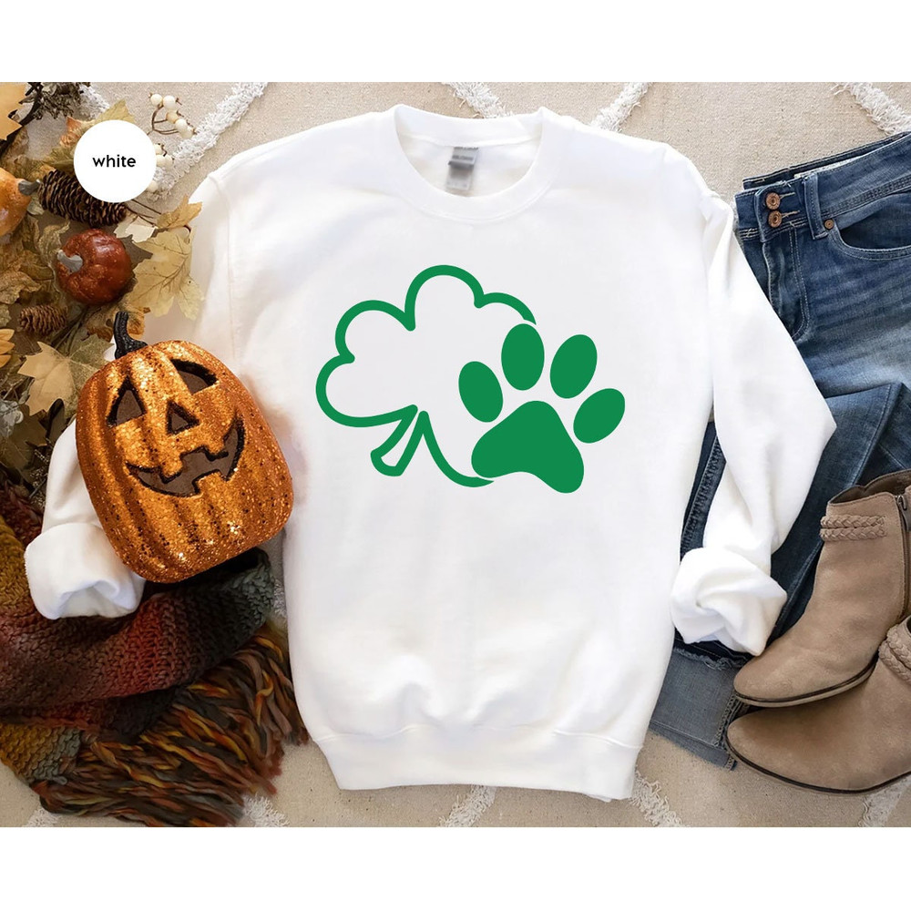 St Patricks Day Hoodies and Sweaters, Irish Cat Mom Long Sleeve Shirt, Dog Mom Gift, Shamrock Sweatshirt, Clover Hoodie, Lucky Sweatshirt - 2.jpg