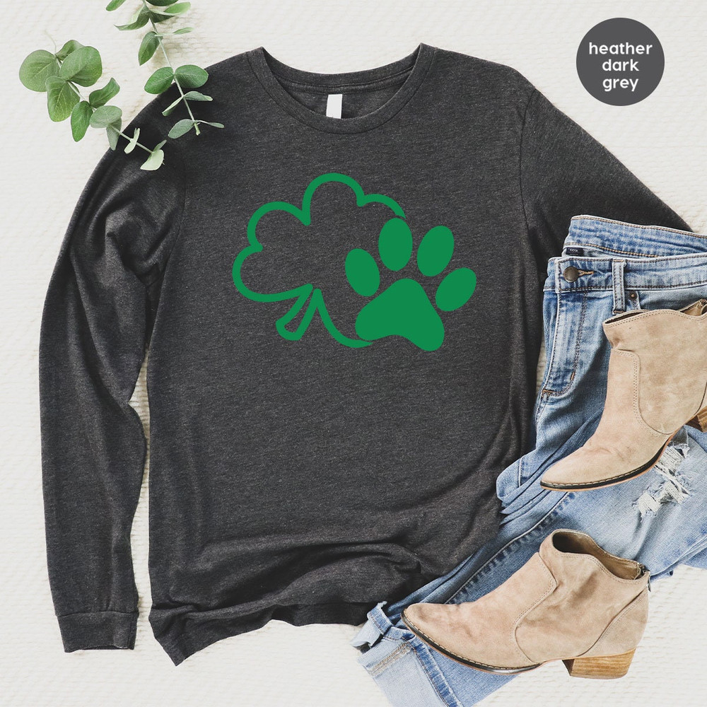 St Patricks Day Hoodies and Sweaters, Irish Cat Mom Long Sleeve Shirt, Dog Mom Gift, Shamrock Sweatshirt, Clover Hoodie, Lucky Sweatshirt - 3.jpg