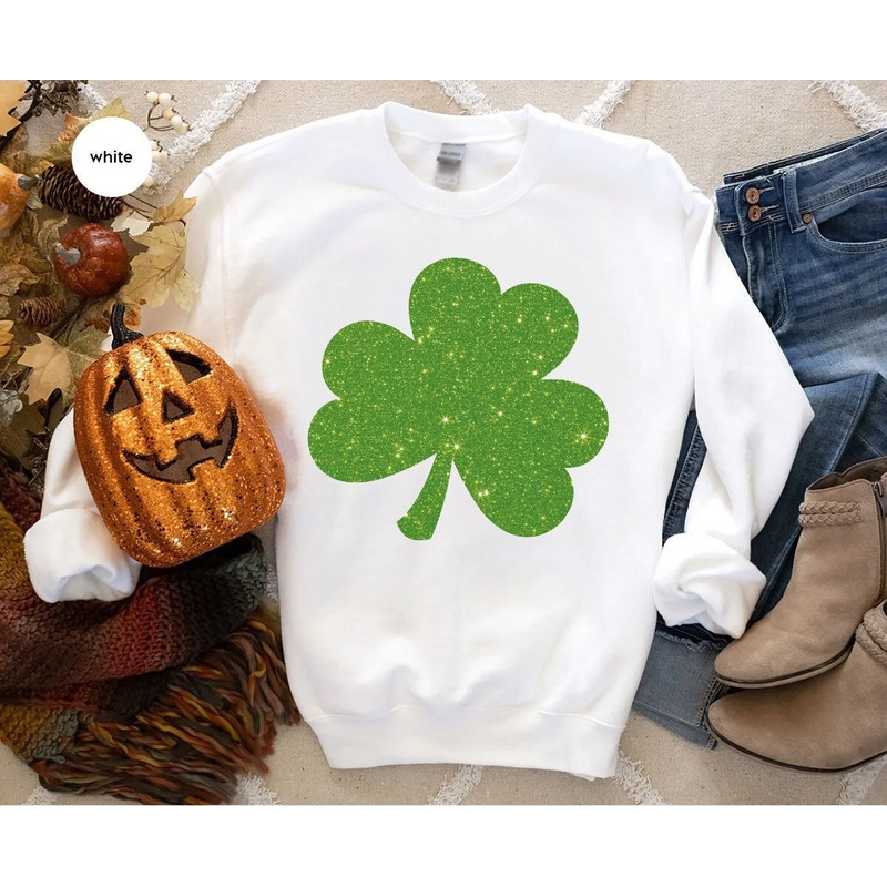 St Patricks Day Hoodies and Sweaters, Shamrock Sweatshirt, Clover Long Sleeve T-Shirt, St Patricks Day Gift, Lucky Hooded, St Paddys Hooded - 1.jpg