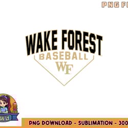 wake forest demon deacons baseball bullpen black png, digital download copy
