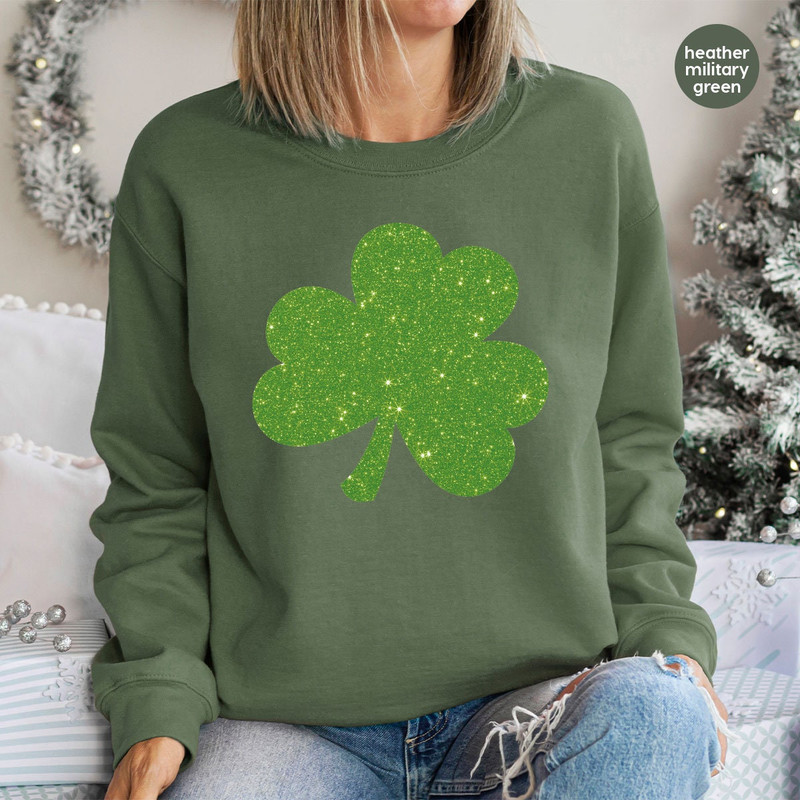 St Patricks Day Hoodies and Sweaters, Shamrock Sweatshirt, Clover Long Sleeve T-Shirt, St Patricks Day Gift, Lucky Hooded, St Paddys Hooded - 2.jpg