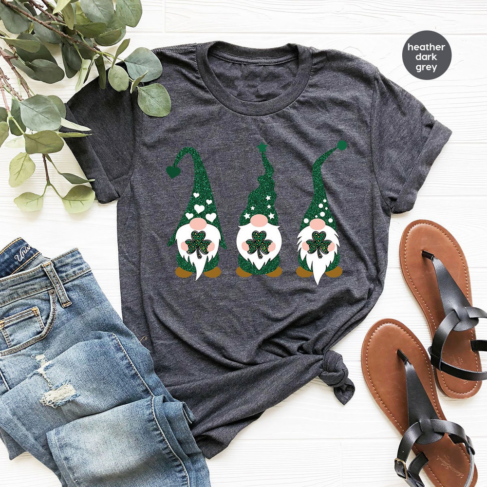 St Patricks Day Shirt, Shamrock Graphic Tees, Cute Irish Kids Clothing, Gnomes Crewneck Sweatshirt, Four Leaf Clover Shirt, St Patricks Gift - 5.jpg