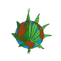 cannabis world logo designs vector image