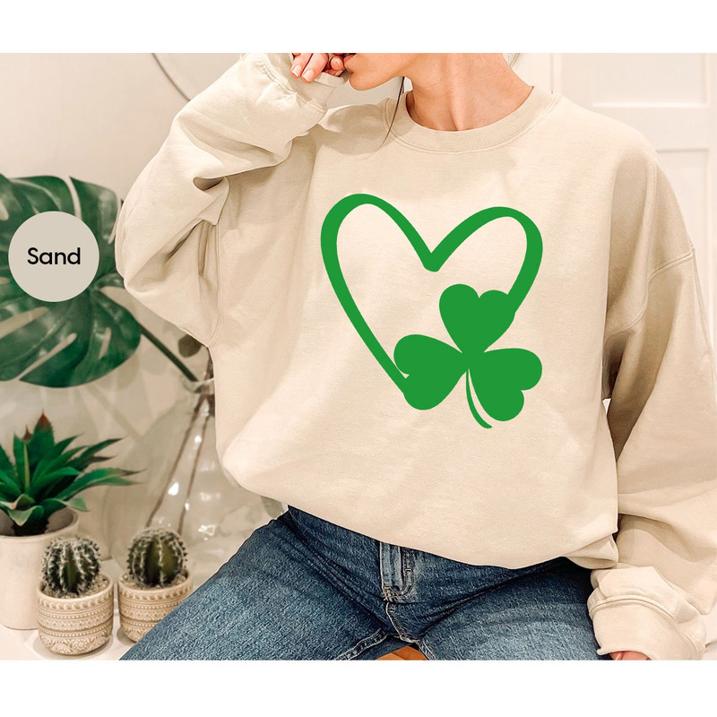St Patrick's Day T-Shirt, Clover Heart Graphic Tees, St Paddy's TShirt, Funny Irish Women's Tshirt, St Patrick's Day Gift, Irish Gifts - 7.jpg