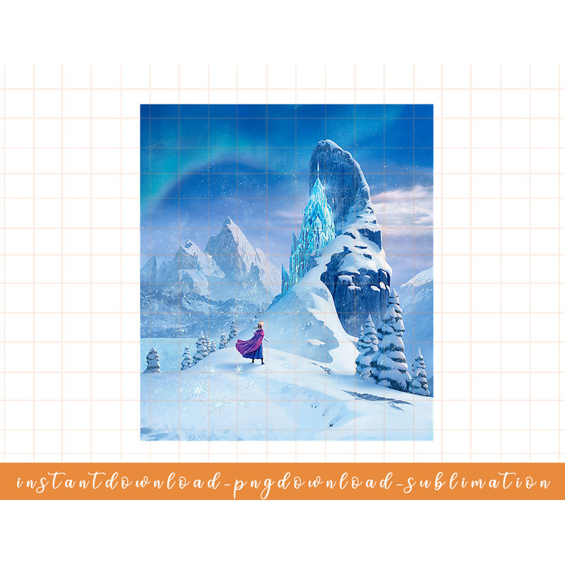 Disney Frozen Anna Ice Palace North Mountain Poster T-Shirt png, sublimate, digital download.jpg