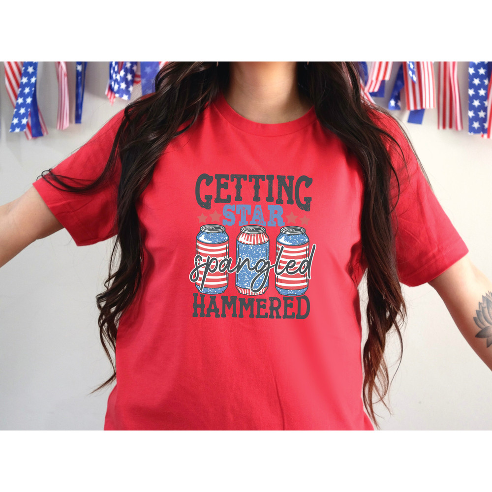 Getting Star Spangled Hammered, Funny 4th of July Shirt, Independence Day Shirt, Freedom Shirt, Groovy 4th of July Tshirt, 4th of July Gifts - 3.jpg