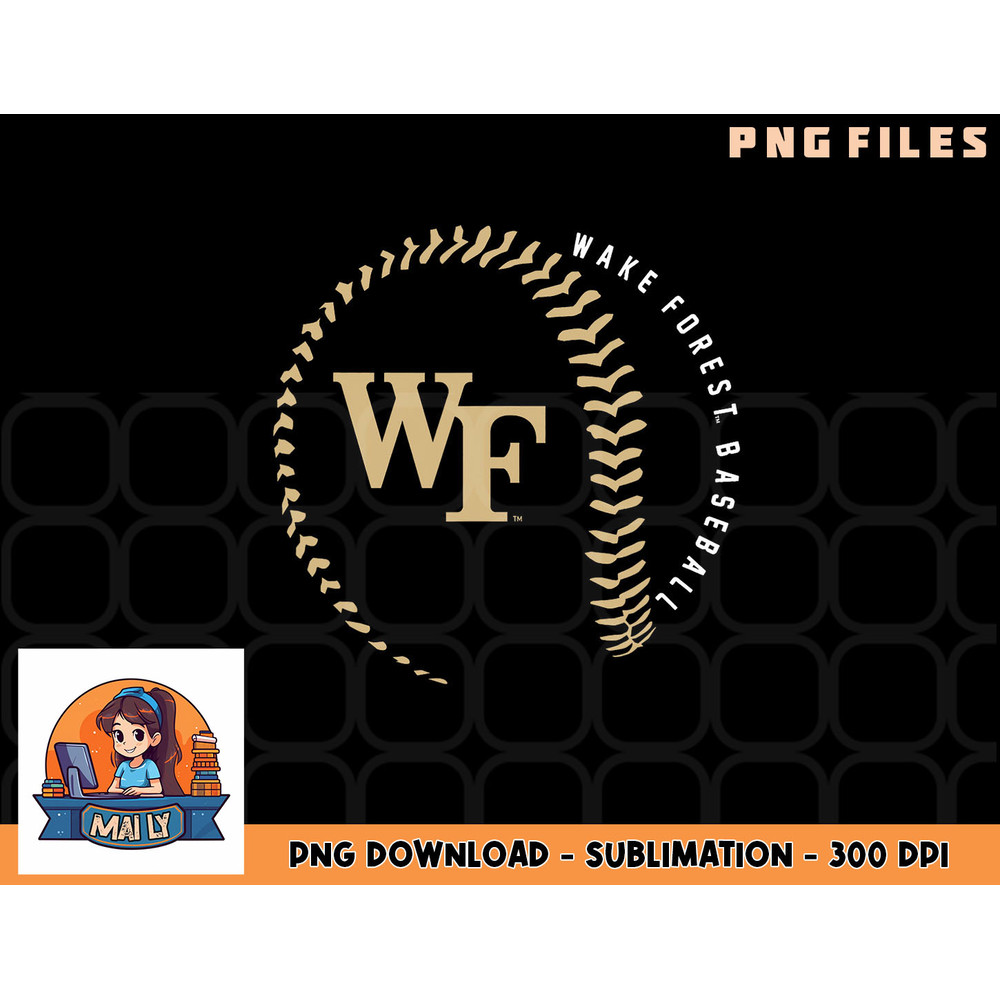 Wake Forest Demon Deacons Baseball Fastball png, digital download copy.jpg