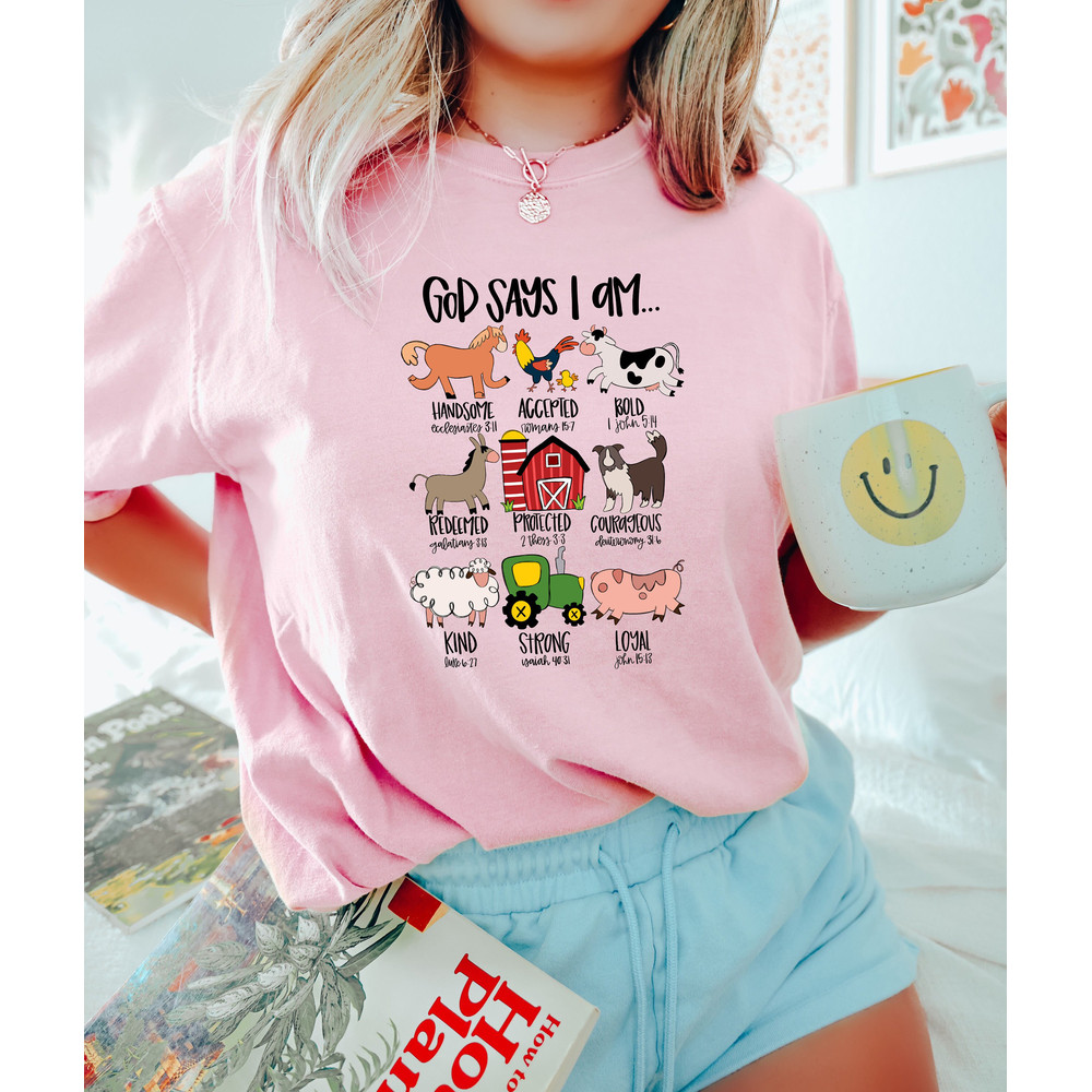 God Says I am Bold Shirt, Christian Farmer Shirt, Farm Sweatshirt, Farm Animal Crew Shirt, Trendy Aesthetic Shirt, Christian Clothing Tshirt - 3.jpg