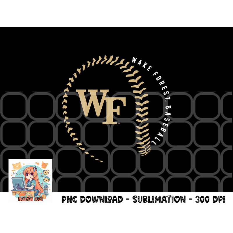 Wake Forest Demon Deacons Baseball Fastball png, digital download copy.jpg