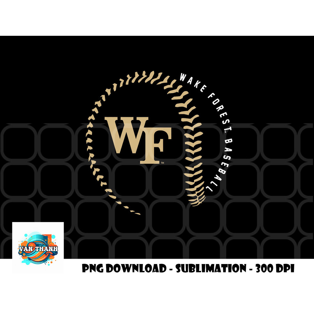 Wake Forest Demon Deacons Baseball Fastball png, digital download copy.jpg