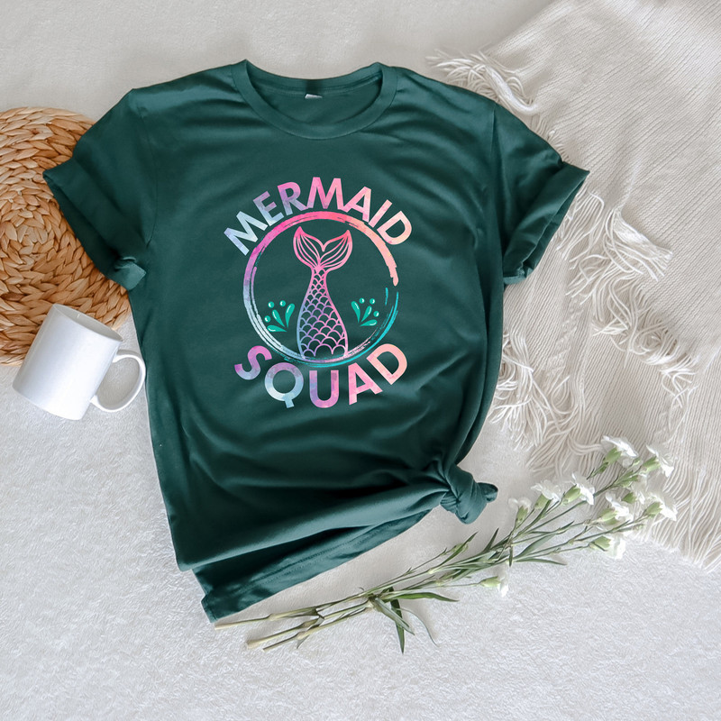 Mermaid Squad Shirt, Mermaid Theme Birthday Shirt, Mermaid Shirt, Matching Birthday Shirts, Birthday Party Shirts, Birthday Party Favors - 2.jpg