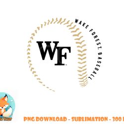 wake forest demon deacons baseball fastball white png, digital download copy