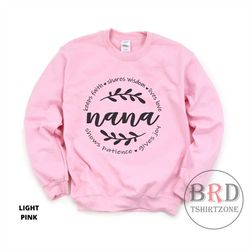 gift for nana, nana sweatshirt, pregnancy announcement, nana mothers day gift, gift from grandkids, nana announcement, n