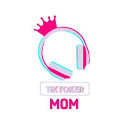 tik tok mom svg, mother's day svg, .svg and .png of tik tok mom birthday images with musical notes and crown, t- shirt t