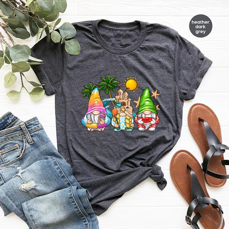Summer Kids Shirts, Cute Beach T-Shirt, Gift for Kids, Holiday Toddler Shirts, Gnomes Graphic Tees, Vacation Outfit, Family Trip Shirts - 2.jpg