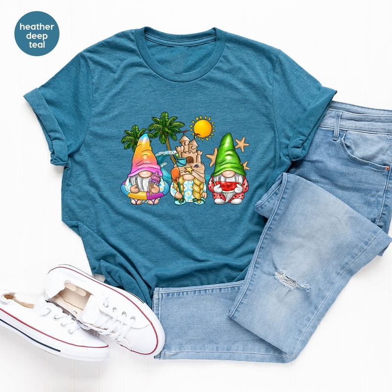 Summer Kids Shirts, Cute Beach T-Shirt, Gift for Kids, Holiday Toddler Shirts, Gnomes Graphic Tees, Vacation Outfit, Family Trip Shirts - 3.jpg