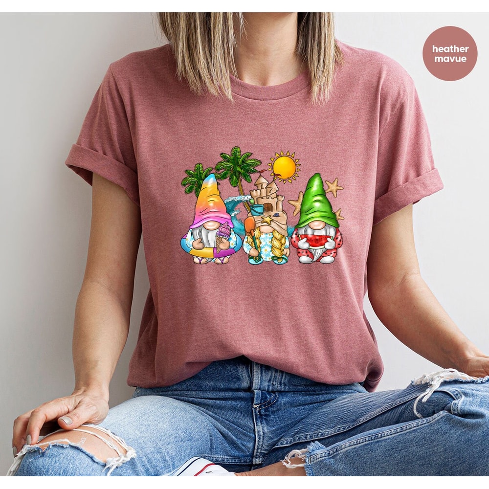Summer Kids Shirts, Cute Beach T-Shirt, Gift for Kids, Holiday Toddler Shirts, Gnomes Graphic Tees, Vacation Outfit, Family Trip Shirts - 4.jpg
