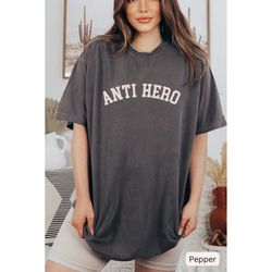 anti hero comfort colors shirt, midnights album shirt, taylor swift merch, anti hero lyrics sweatshirt, swiftie gift, er