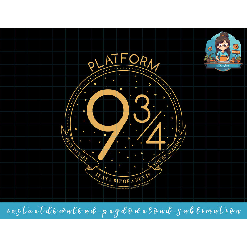 Harry Potter Platform 9 &34 Line Art png, sublimate, digital download.jpg