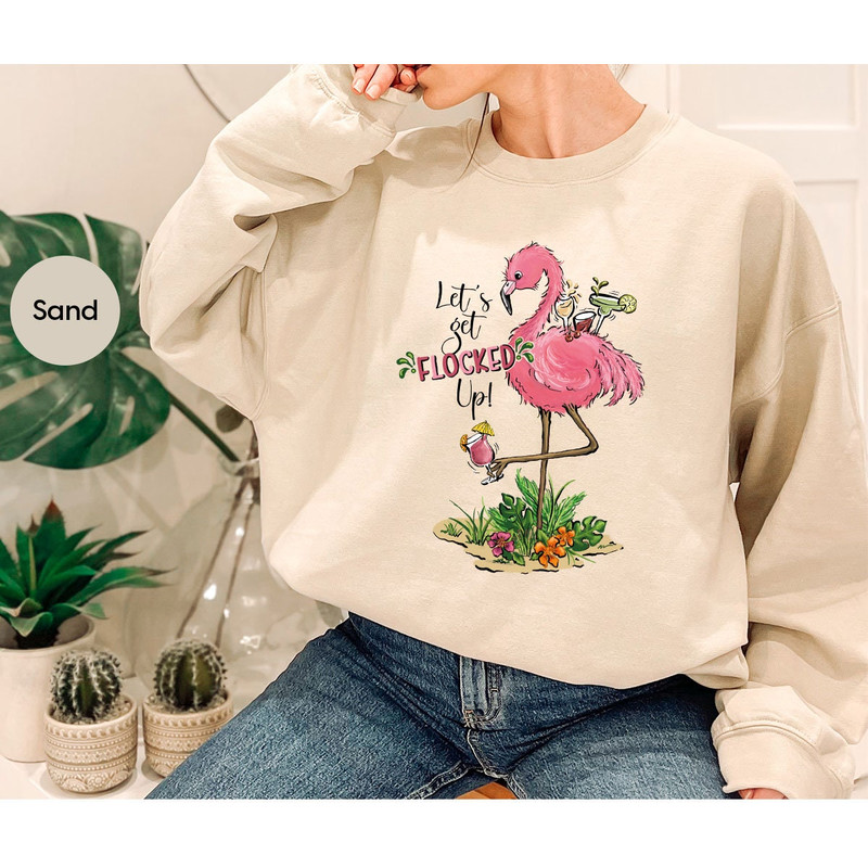 Summer T-Shirt, Flamingo Shirt, Summer Graphic Tees, Retro Shirt, Gift for Her, Summer Clothing, Shirt for Women, Flamingo Outfit - 7.jpg