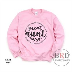 great aunt gift, great aunt sweatshirt, pregnancy announcement, great aunt christmas gift, mothers day gift for great-au