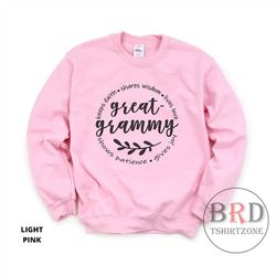 great grammy sweatshirt, christmas gift for great grammy, pregnancy announcement, mothers day gift for grammy, cute gram
