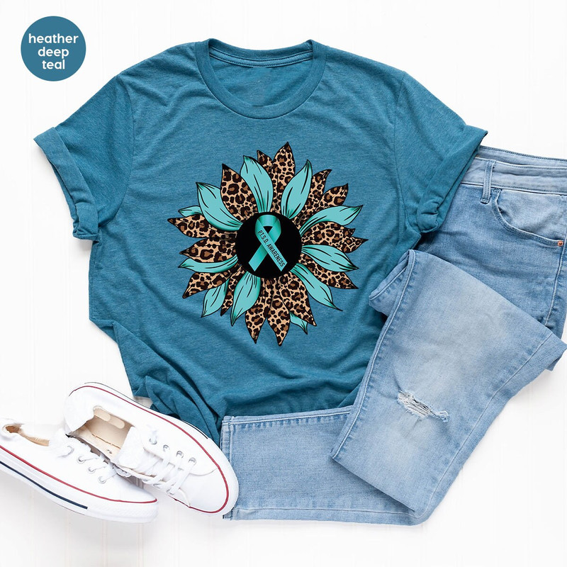 Sunflower PTSD TShirt, PTSD Awareness Shirt, PTSD Fighter Gifts, Leopard Print Graphic Tees, Post-Traumatic Stress Disorder, Anxiety Shirts - 7.jpg