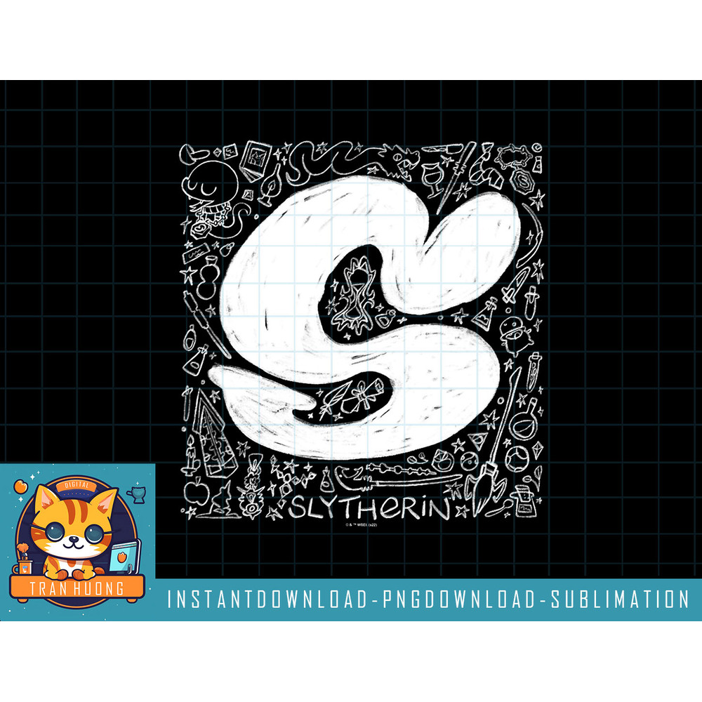 Harry Potter Slytherin Graphic Doodles png, sublimate, digital download.jpg