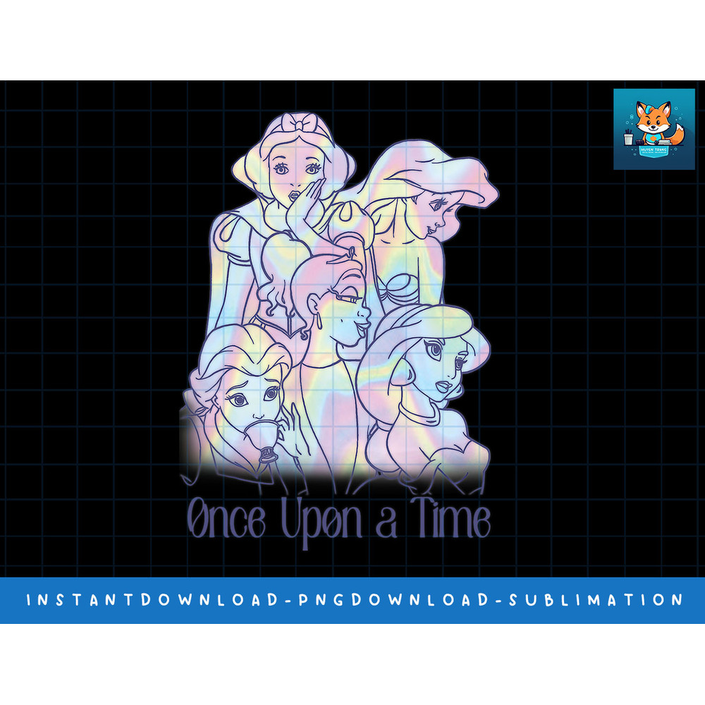 Disney Princess Group Neon Dreamy Once Upon A Time png, sublimate, digital print.jpg
