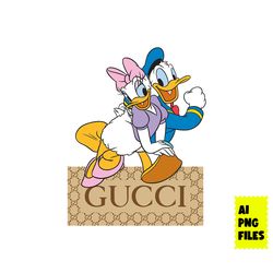 daisy and donald duck gucci png, gucci brand logo png, daisy and donald duck png, fashion brand png, ai digital file