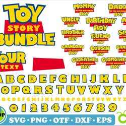 Toy Story Bundle | Toy Story Font & Toy Story Birthday Boy | Toy Story font svg, Toy Story Birthday svg Cricut