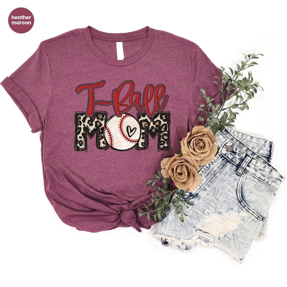 TBall Mom Shirt, TBall Gifts, Mothers Day Gift, Mom Gifts, Leopard Print TShirt, T Ball Graphic Tees, T Ball Mom Crewneck Sweatshirt - 4.jpg