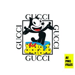 felix cat gucci png, gucci logo png, felix cat png, gucci brand logo png, cartoon png, ai digital file