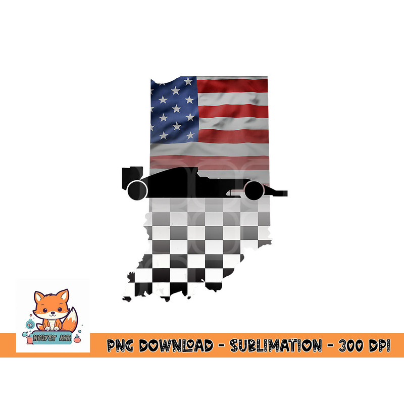 Womens Indiana American Flag to Checkered Flag Graphic V-Neck png, digital download copy.jpg