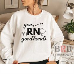 gift for nurse, nurse christmas gift, sweatshirt for nurse, er nurse, school nurse gift, nurse appreciation gift, you rn