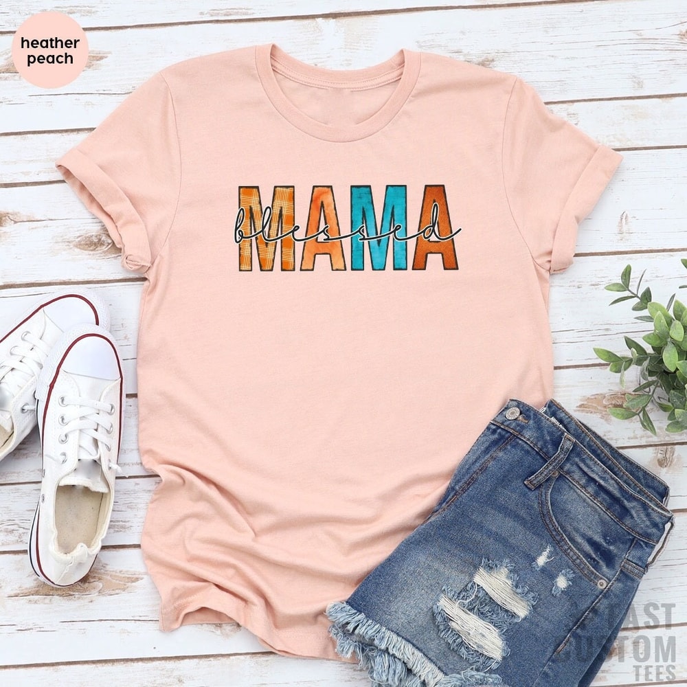 Thanksgiving Shirt, Thankful Mama Shirt, Thankful Mom Shirt, Thanksgiving Gift, Mothers Day Shirt, Fall Shirt, Mama T-Shirt, Mama Life Tee - 1.jpg