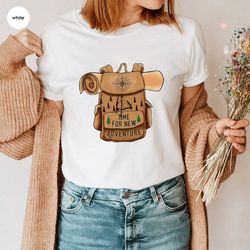 time for new adventure shirt, camping graphic tees, vacation tshirt, hiking outfit, outdoor clothing, shirts for men, bi